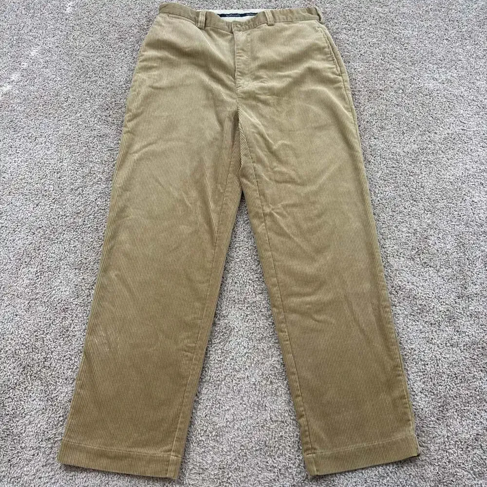 Polo Ralph Lauren‎ Corduroy Pants Mens 36x32 Tan PHLP Straight Fit EUC